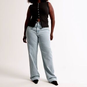 Abercrombie & Fitch Light Blue Wide Leg Jeans